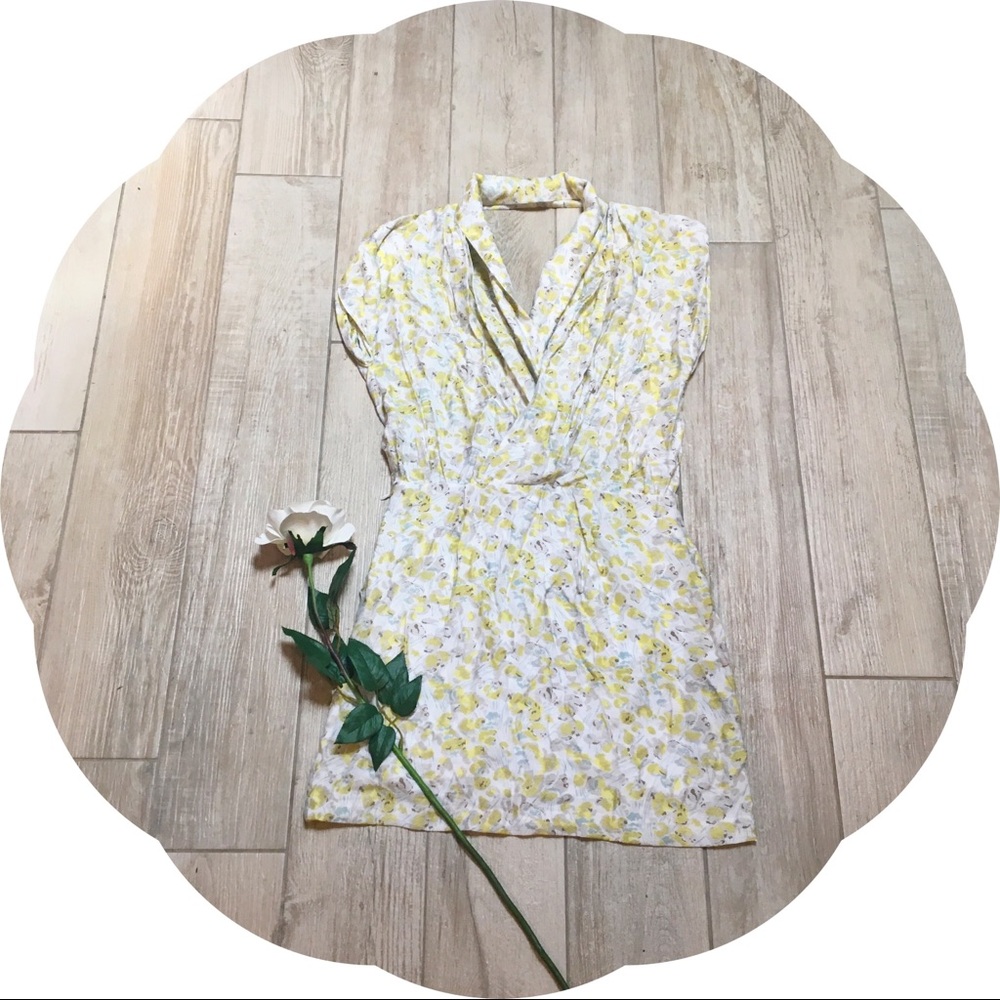 BCBG Generation Yellow Patterned Dress